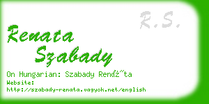 renata szabady business card